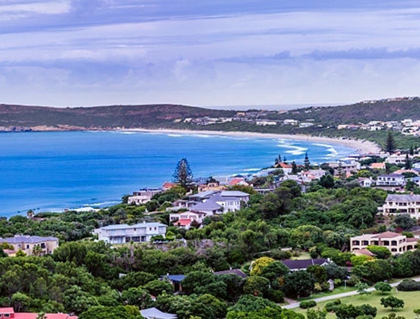 Plettenberg Bay coastline and town