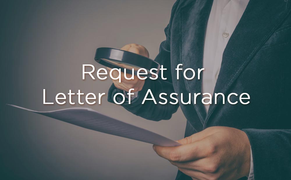Request for Letter of Assurance