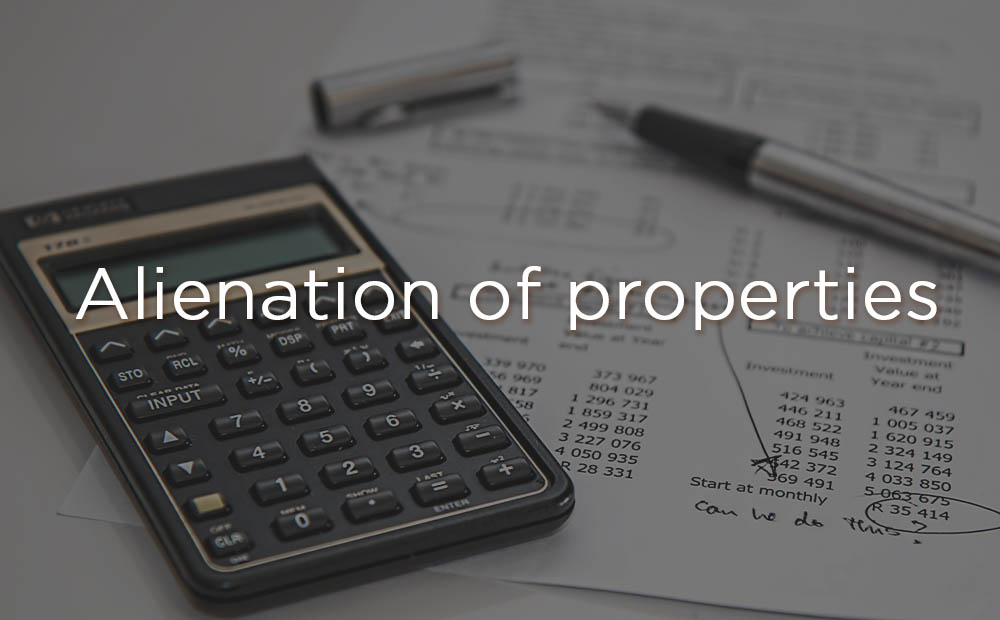 Alienation of properties