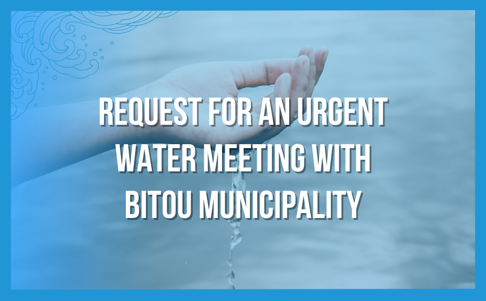 Request for an urgent water meeting with Bitou Municipality