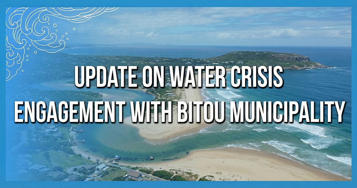 Update on Water Crisis Engagement with Bitou Municipality