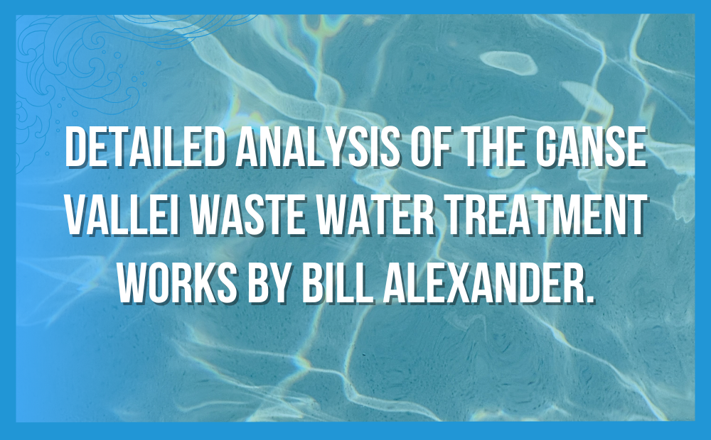 Detailed Analysis of the Ganse Vallei Waste Water Treatment Works by Bill Alexander